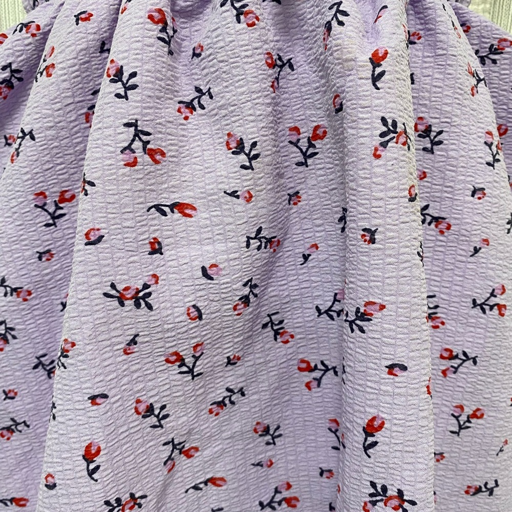 Purple Floral Smocked Spaghetti Strap Sundress Size XS Summer Boho‎ Romantic - Picture 4 of 16